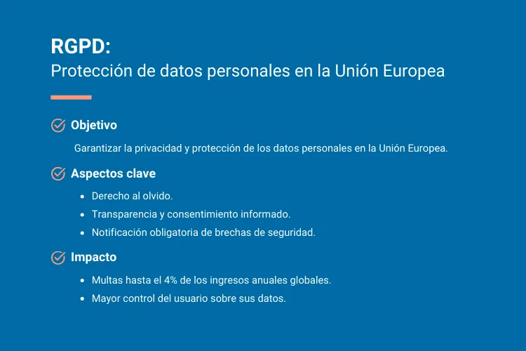 RGPD. Protección de datos personales en la Unión Europea